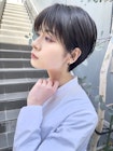 NUDEブリーチなしダブルカラー 前髪カット マッシュショート
