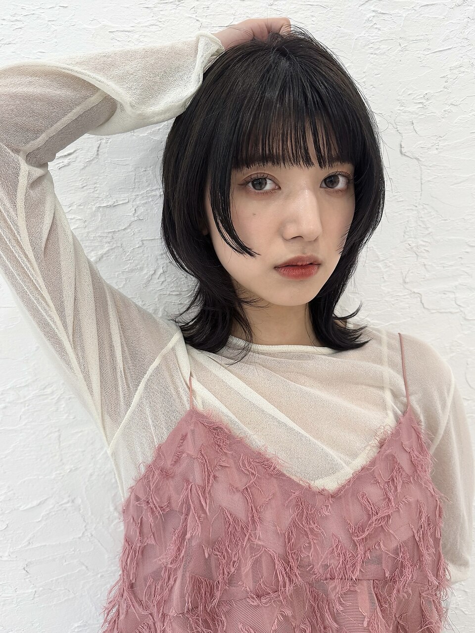 【阿形】ウルフカット ミディアム 姫カット顔周りレイヤー