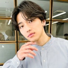 韓国カルマパーマ/センターパート/メンズパーマ/ツーブロック