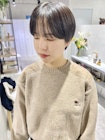 ○大人可愛いシースルーバングマッシュショート20台30代40代