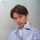 かき上げヘア ニュアンスマッシュ サイドパート ビジネス