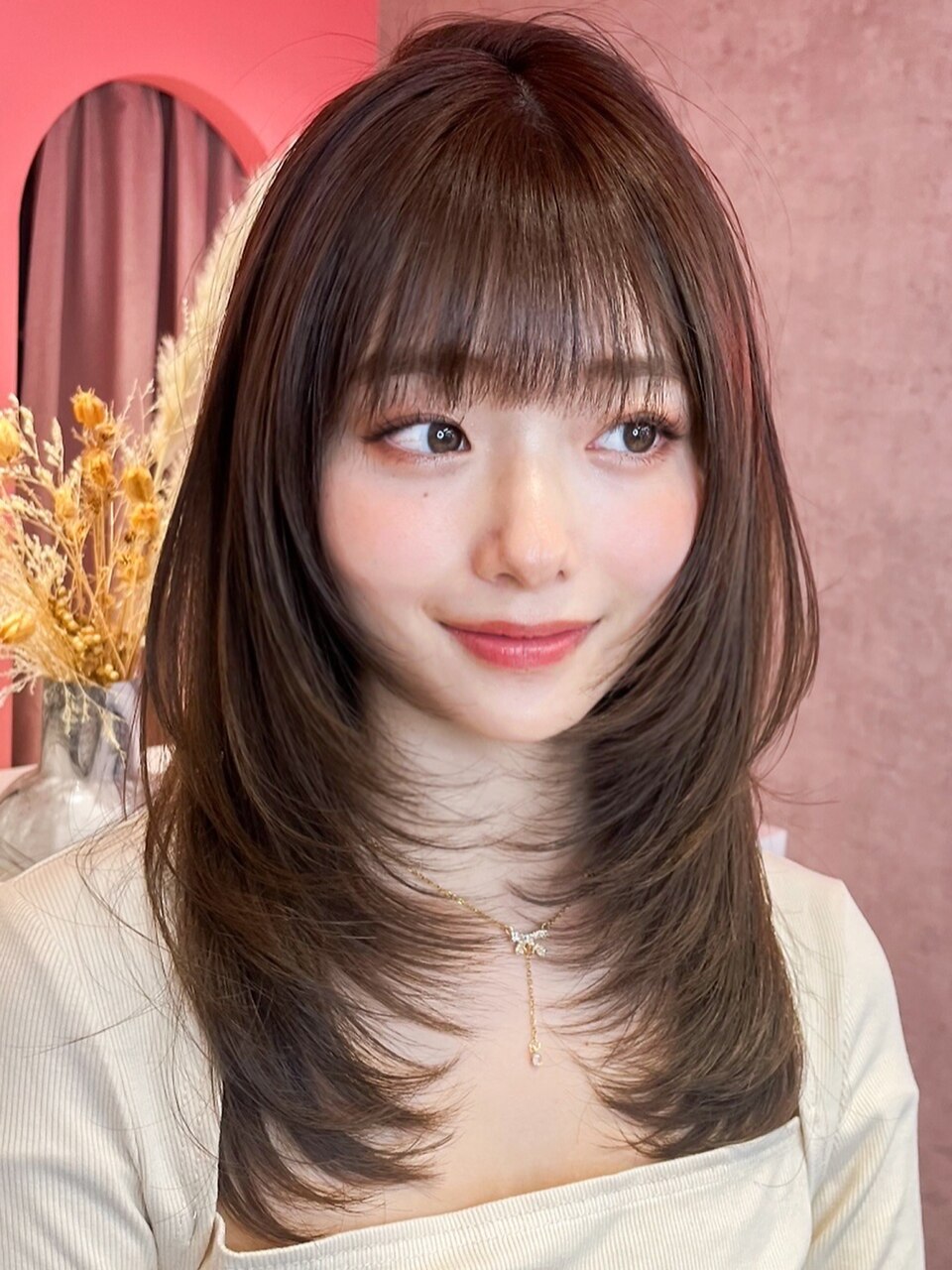 ベージュカラーのワンカールレイヤー