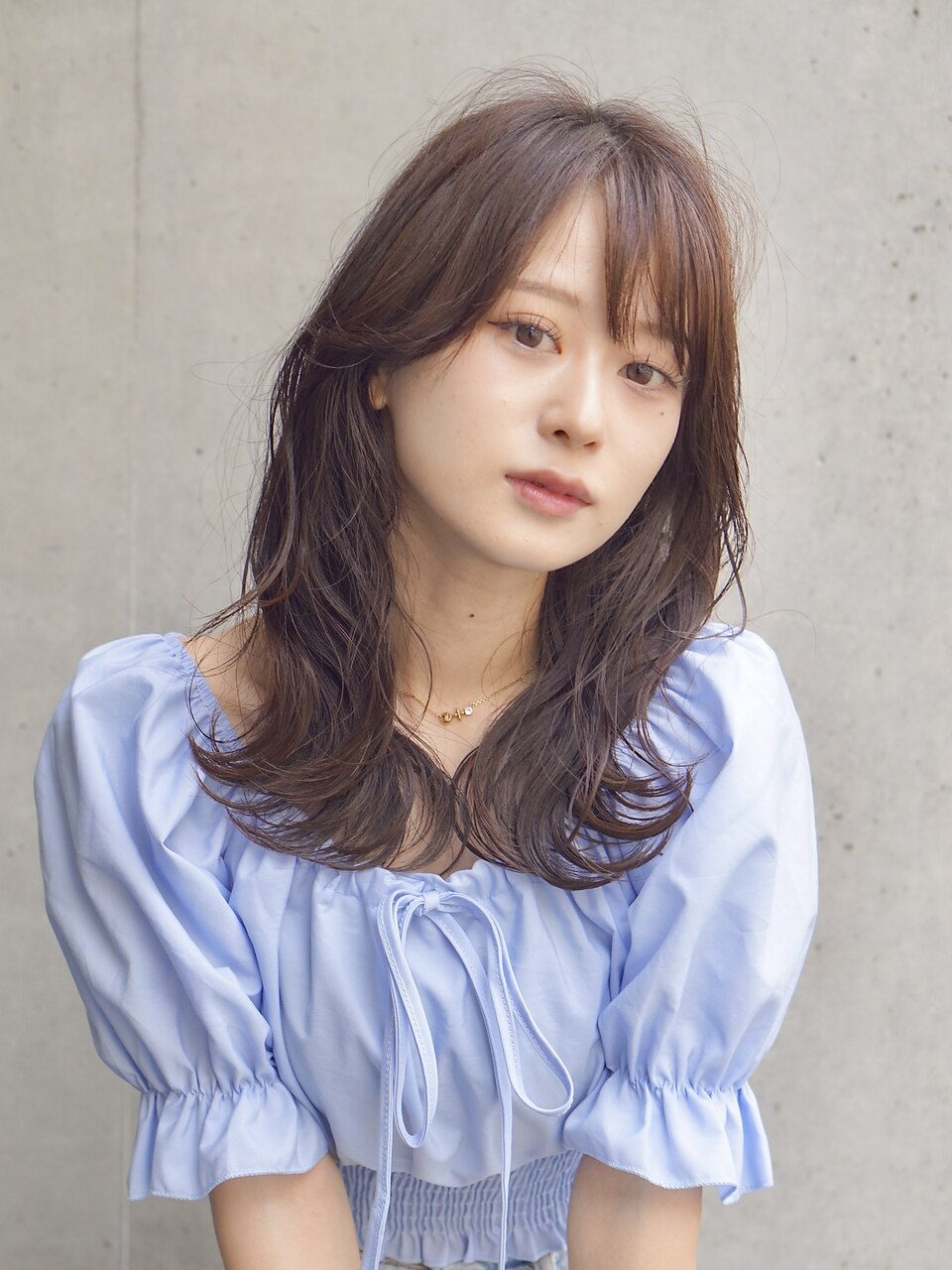 ミディアムレイヤー/韓国風/レイヤーカット/ショコラブラウン