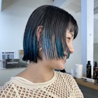 レイヤーボブ×デザインブルーカラー