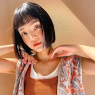 切りっぱなし艶髪ストレートボブ/ミニボブ/髪質改善/ボブ