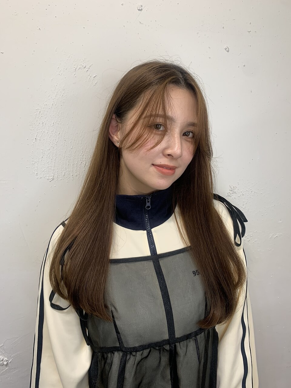 【sakura】顔周りレイヤー×オリーブベージュ