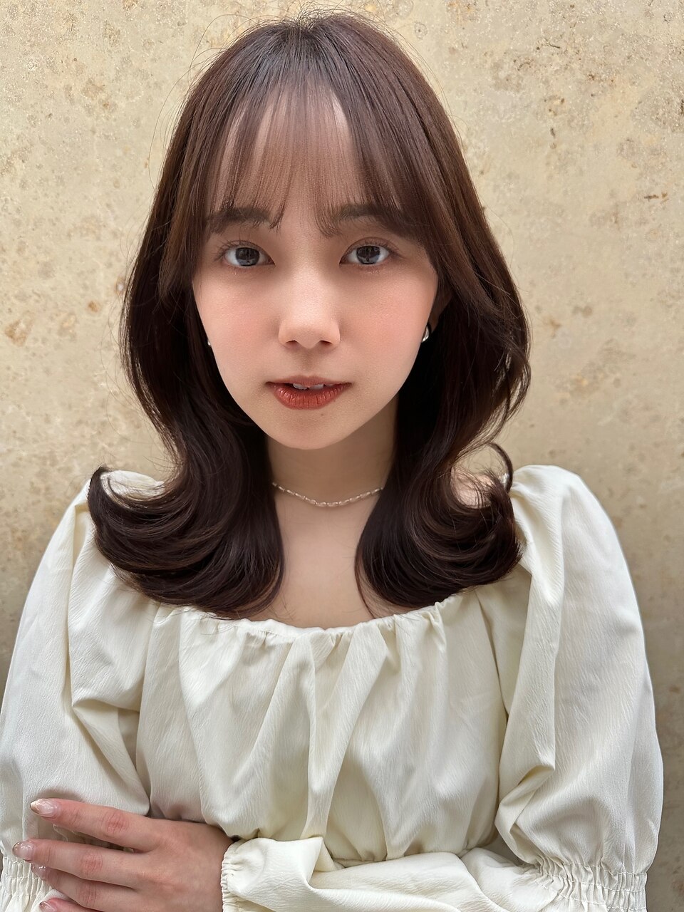 大人かわいいチョコレートブラウンくびれヘア【肥田亜沙美】