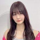 大人韓国風レイヤースタイルワンカール×ピンクブラウン髪質改善