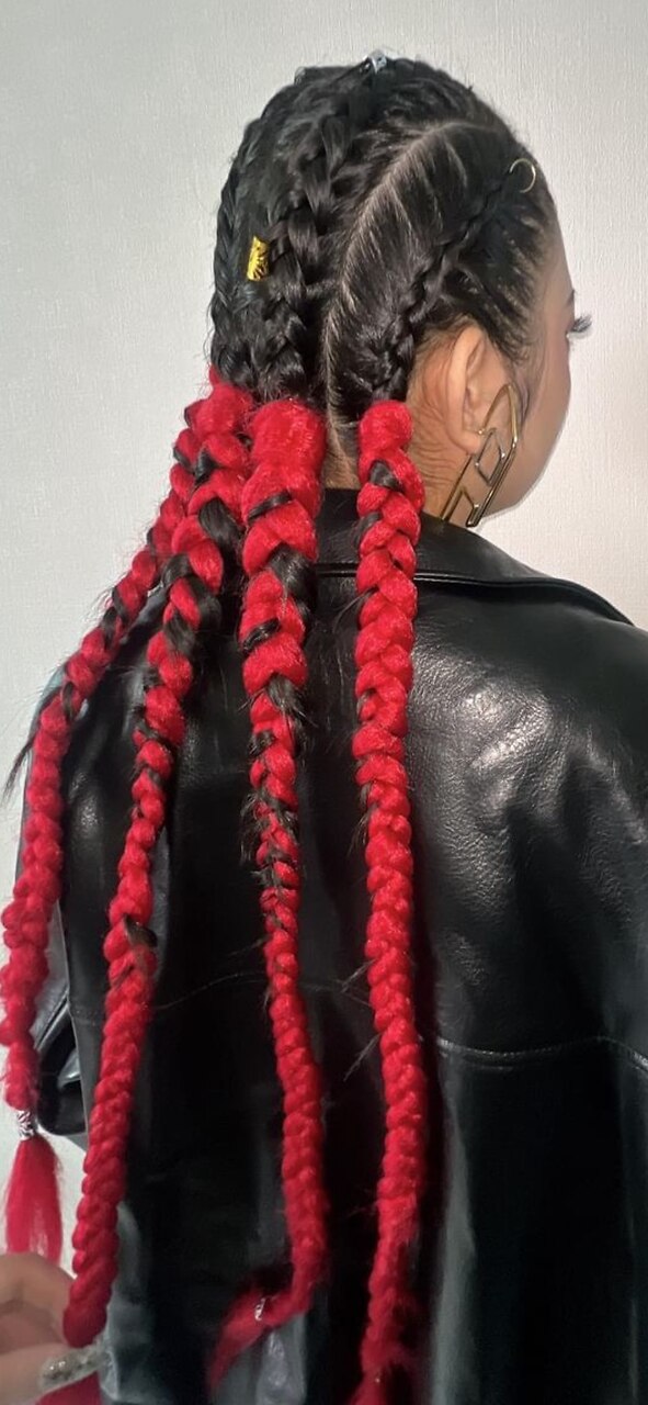 【BLUEFAIRY】ダンスコーンロウ★ ブレイズレッドエクステ  