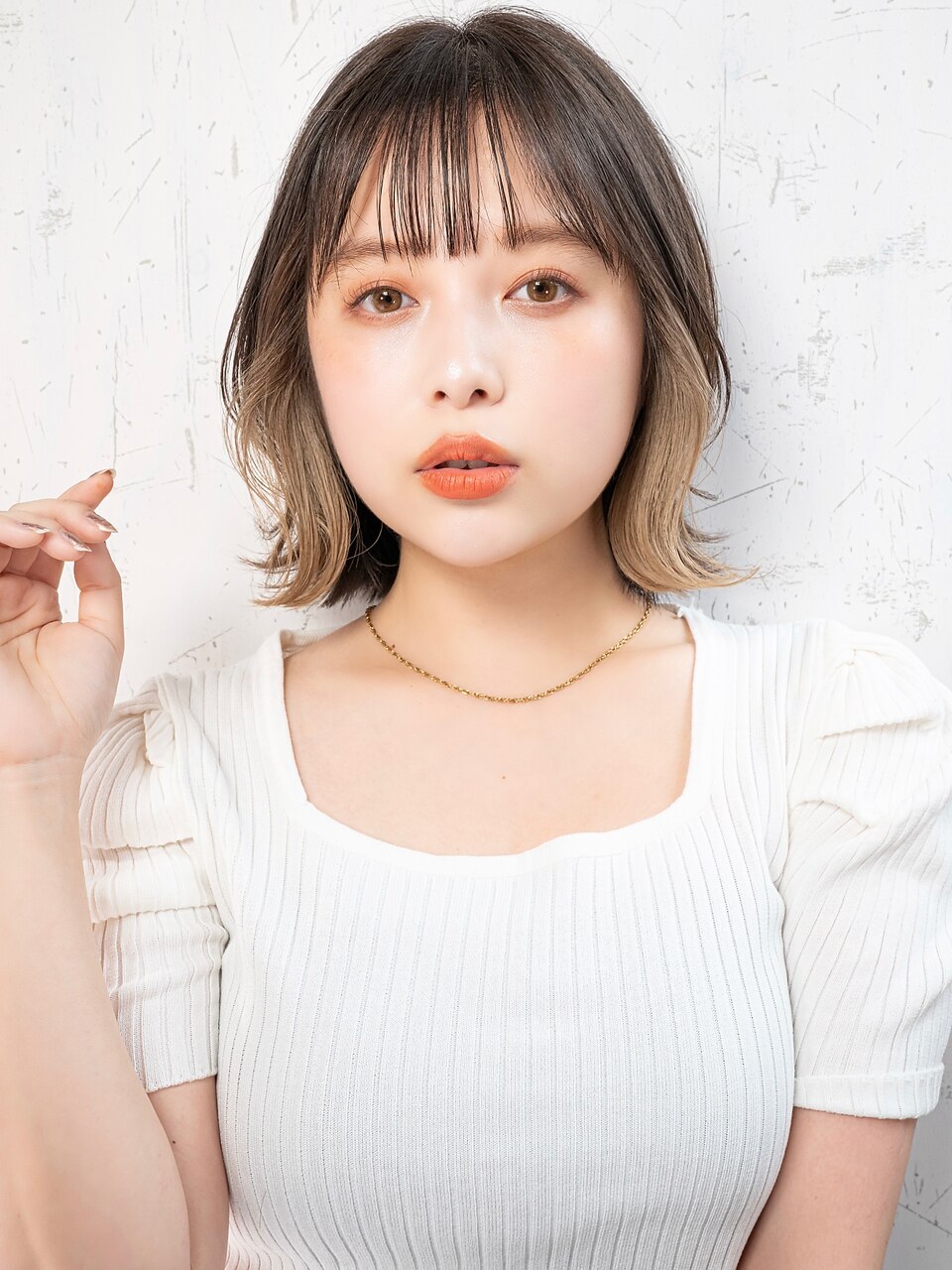 ☆大人可愛いひし形レイヤーボブ ハッシュカット20代30代40代☆