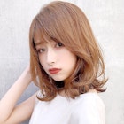 外ハネボブ美髪ウェットヘアモテ髪前髪ワンカール#281e0704