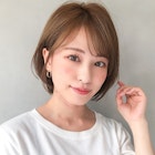 レイヤーカットオリーブベージュモテ髪斜めバング#246e0704