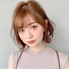 小顔カット薄めバング似合わせカットボブウルフ#213e0704