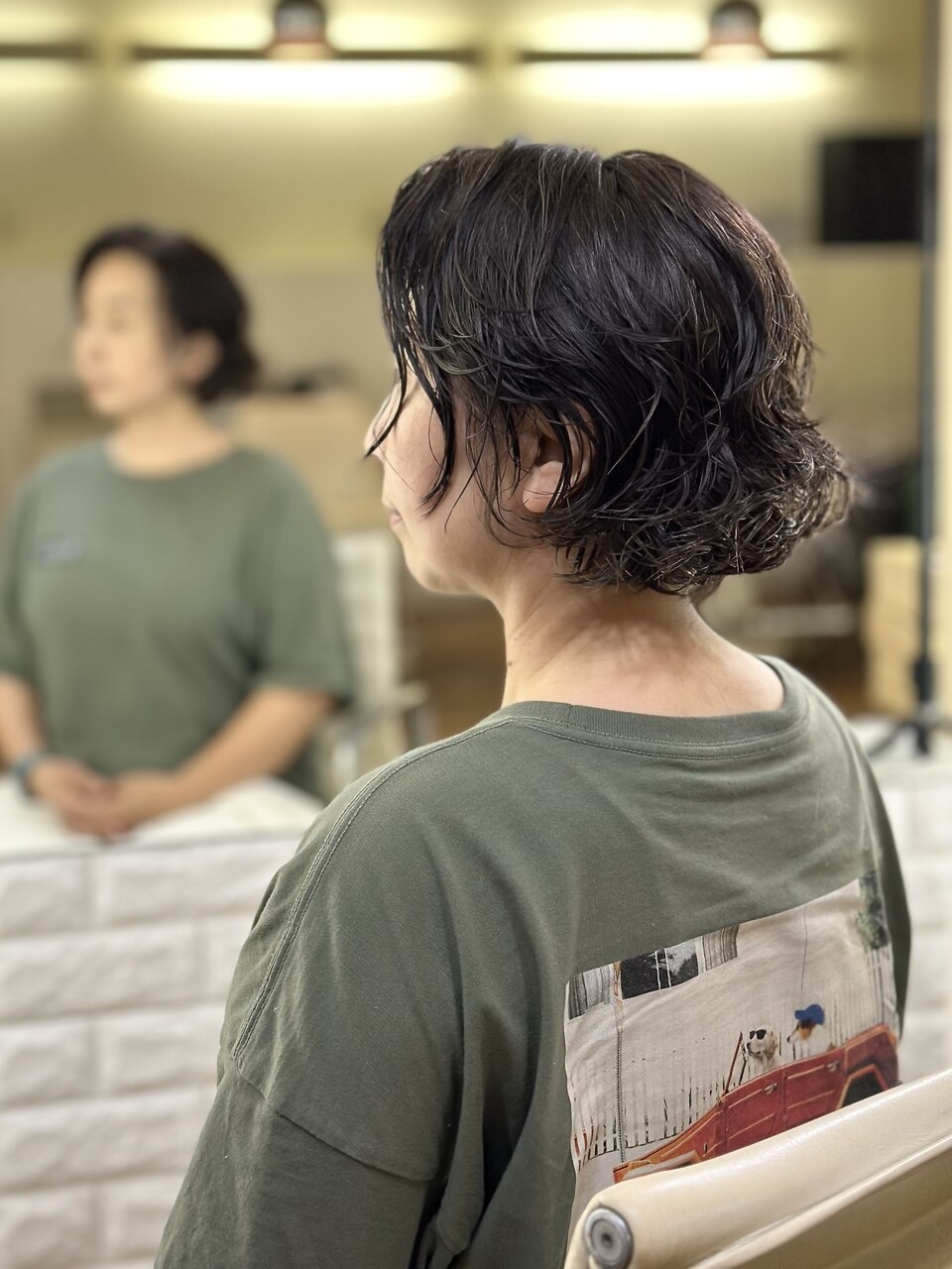 大人ニュアンスパーマ＋オーガニックカラー＋生コラーゲンTR