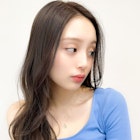 デザインカラー レイヤーカット ウェットヘア オリーブベージュ