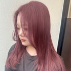 レイヤーカット ピンクラベンダーカラー