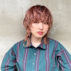 ピンクベージュマッシュウルフ