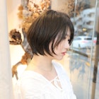 斜めバング/アースカラー/前下がり/ショートボブ/自由が丘