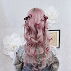 卒業式 袴着付け ハーフツイン×ベロアリボン×紐リボン