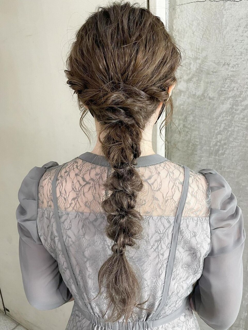 玉ねぎヘアMIX編みおろし