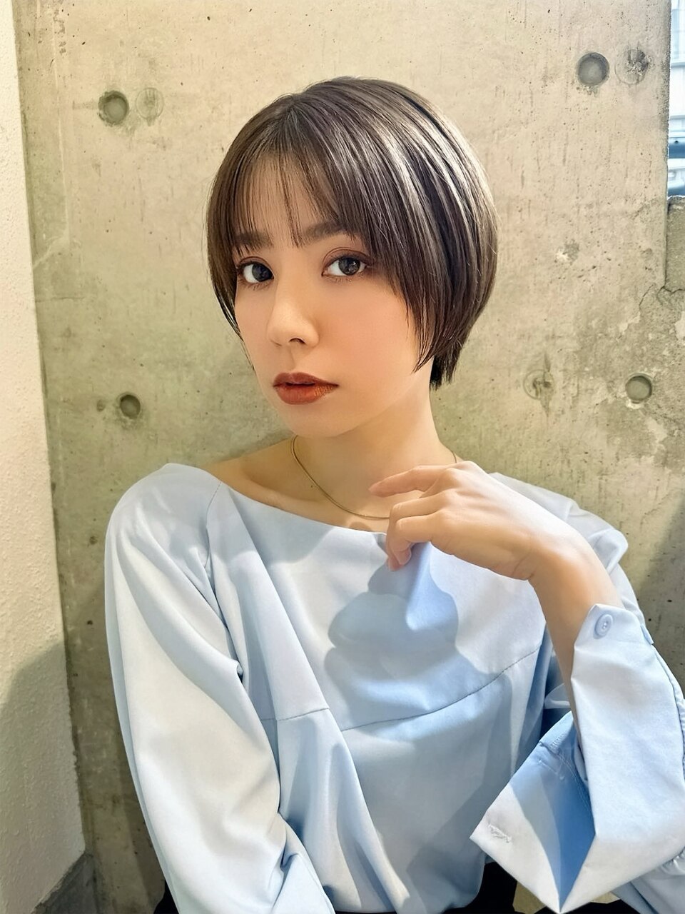 大人ショートボブレイヤーカットマッシュショート