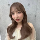 オリーブベージュくびれレイヤーカットワンカールデザインカラー