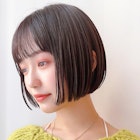 20代30代40代大人ナチュラルショートボブ前髪あり丸みショート