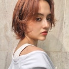 ボブ/ミルクティーベージュカラー/ブリーチ/ダブルカラー/原宿