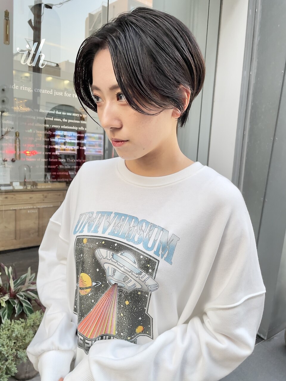 NUDE前髪なしショート ハンサムショートレイヤーショート