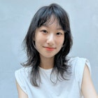 レイヤーセミディ/ウルフ/顔まわりレイヤー/アースカラー/日吉