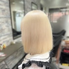 縮毛矯正履歴から抜きっぱなしブロンド/髪質改善トリートメント