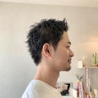 スパイキーアップバング/メンズショート/短髪/ツイストパーマ