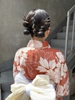 bibito ヘアセット ヘアアレンジ リボン カチモリ　浴衣ヘア