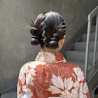 bibito ヘアセット ヘアアレンジ リボン カチモリ 浴衣ヘア