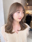 レイヤーカットニュアンスカラーホワイトピンク_79550