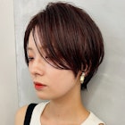 ショートヘア オレンジブラウン