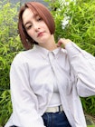 大人のストレートボブ×艶感ウェットヘア×センターパート