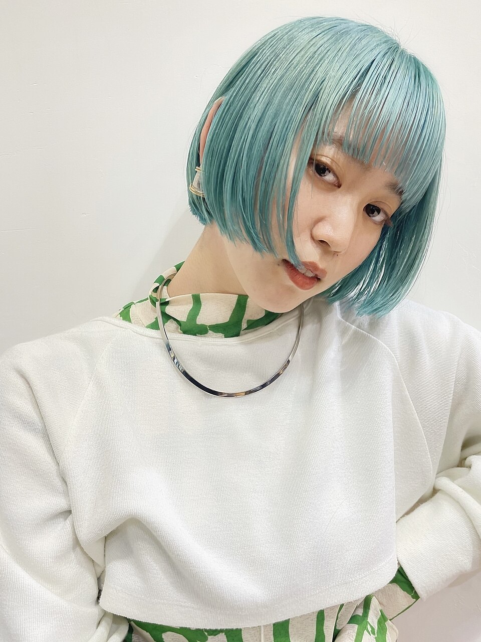 ミントグリーンのミニボブ【Keigo】