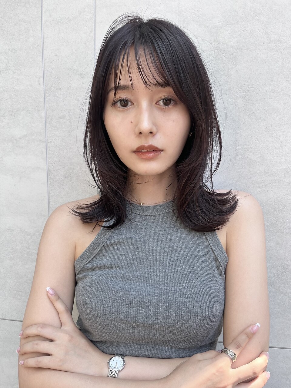【江口】20代30代人気透明感グレージュレイヤーカット＊