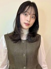 レイヤーカットぱっつん前髪サラ艶ロングRI-29