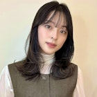 レイヤーカットぱっつん前髪サラ艶ロングRI-29