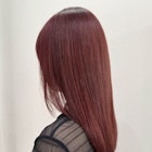 ブリーチなしダブルカラー レッドピンク 表参道