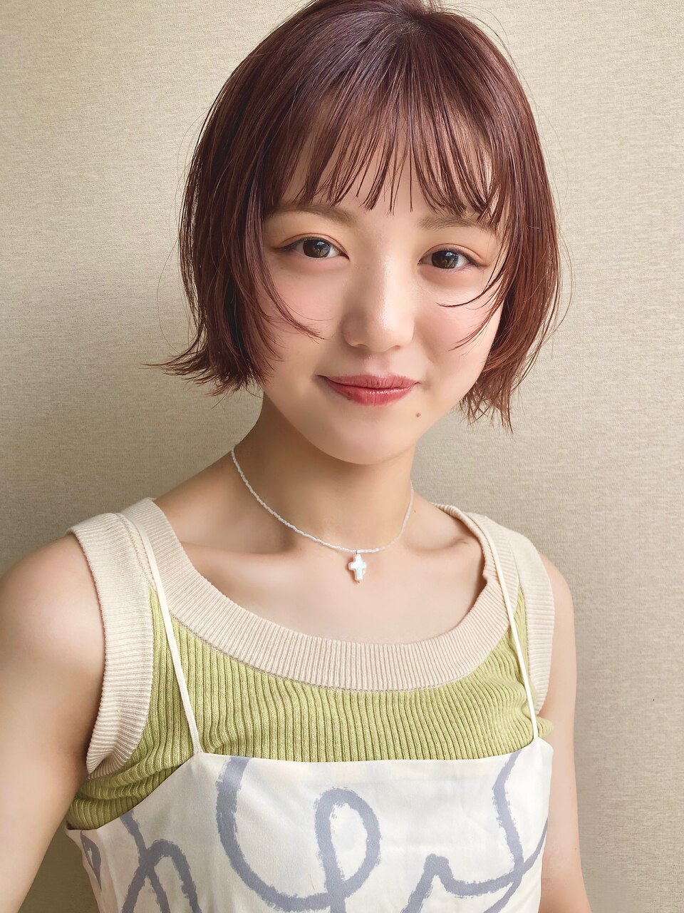 旬なスタイル/顔まわりレイヤーミニボブ