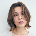 くびれボブ/デザインカラー/外ハネ仕上げ/インナーカラー