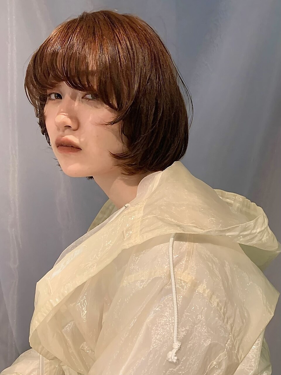 【 無造作マッシュボブ × オレンジ 】浅野美紀