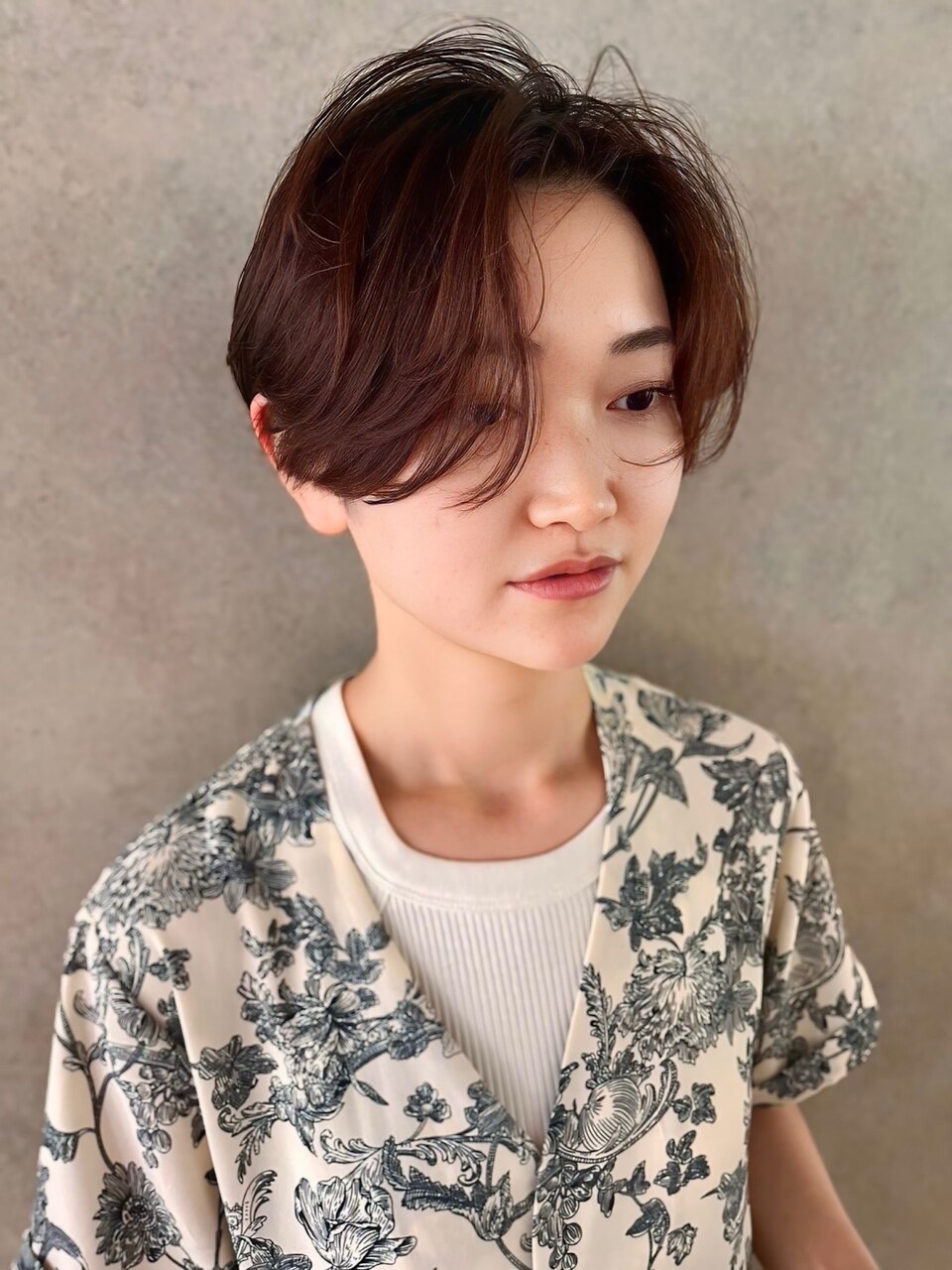 本八幡×ハンサムショート×暖色カラー