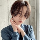 ハンサムショート/ニュアンスパーマ/ベージュカラー/マッシュ