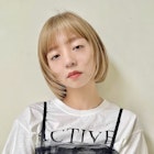 内巻き/ワンカール/透けバング/小顔/ぱっつんボブ/自由が丘