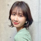 ワイドバングボブ/20代30代/くびれミディ