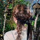 編み込みツインテールアレンジヘア/リボン/可愛い/ヘアセット